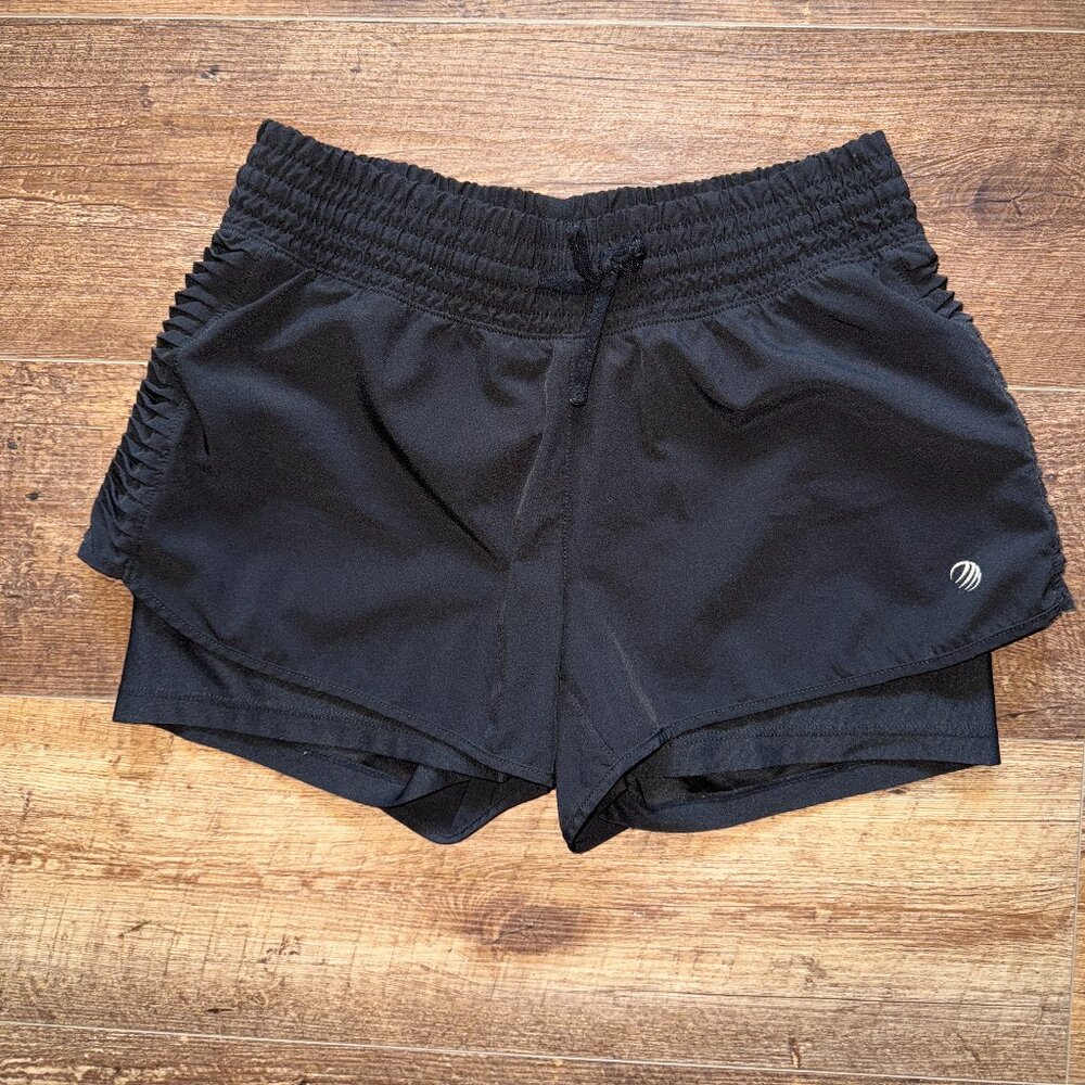 MPG two-in-one athletic running shorts Medium Black